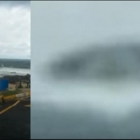 Huge Cigar-shaped UFO emerges from the ocean off coast Kwa Zulu Natal, South Africa.