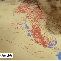Mapa stanowisk archeologicznych w Iraku.