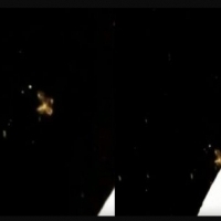 Swarm of mysterious objects passing by the ISS.