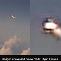 Former Navy pilot shares images and video of his encounter with UFOs.