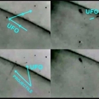 UFO in space reacts to unknown approaching object.