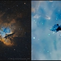 Moon Size UFO Hovering At Edge Of Nebula