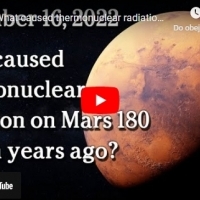 What caused thermonuclear radiation on Mars 180 million years ago?