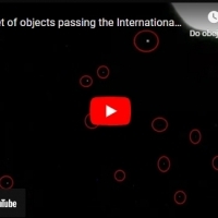 Huge fleet of objects passing the International Space Station
