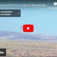 Tourist films a UFO from a bus in Nevada by Area 51