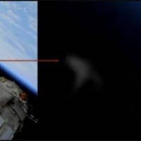 Mysterious Chevron shaped UFO passes ISS captured on live feed cam