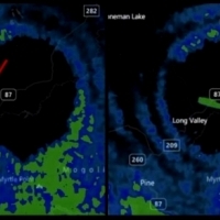 Weather Radar Map: High Speed Object Appears To Enter A "Vortex/Portal" In The Sky Over Long Valley