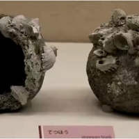 Granaty, używane prawdopodobnie przez strażników stacjonujących wzdłuż Wielkiego Muru w czasach dynastii Ming: