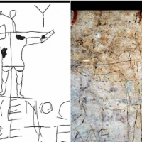 Rzymskie graffiti znalezione w Rzymie we Włoszech i uważane za najstarsze znane przedstawienie Jezusa na krzyżu.
