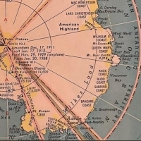 Mapa Antarktydy z lat 50. XX wieku,